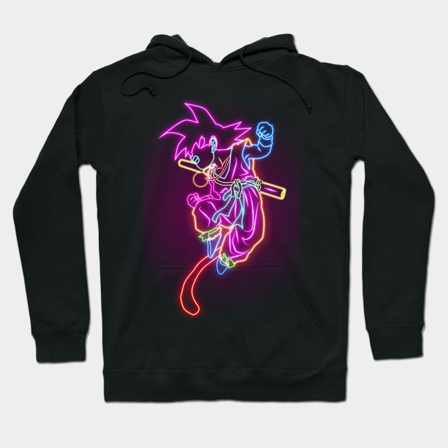 Neon of goku Hoodie by San Creative